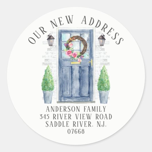 Voorste deur | Nieuwe sticker van label voor thuis (Voorkant)