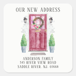 Voorste deur Nieuwe sticker van label voor thuis