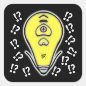 Voorste gele lamp v2.1 vierkante sticker (Voorkant)