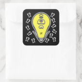 Voorste gele lamp v2.1 vierkante sticker (Tas)