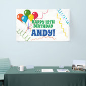 Voorste 'Happy Birthday' met ballonnen Spandoek (Beurs)