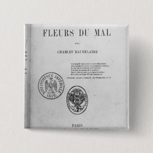 Voorste Hoesje, Eerste editie van 'Les Fleurs du Vierkante Button 5,1 Cm