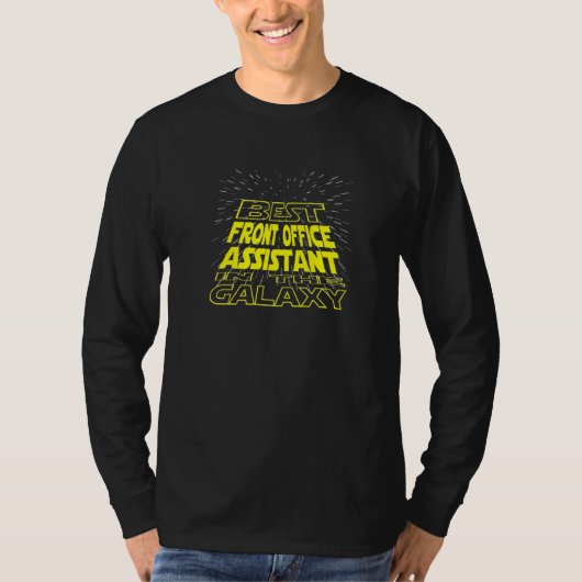 Voorste Kantoor Assistant Cool Galaxy-taak T-shirt (Voorkant)