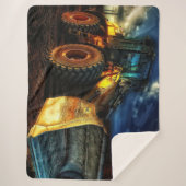 VOORSTE LADER SHERPA DEKEN (Voorkant)