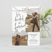 Voorste nautische knoop 2 foto's verloving aankondiging (Staand voorkant)