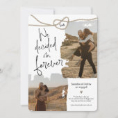 Voorste nautische knoop 2 foto's verloving aankondiging (Voorkant)