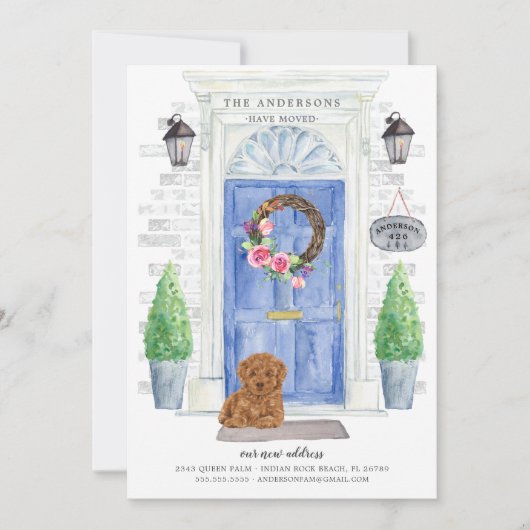 Voorste portieraankondiging portier kaart (Voorkant)