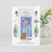 Voorste portieraankondiging portier kaart (Staand voorkant)