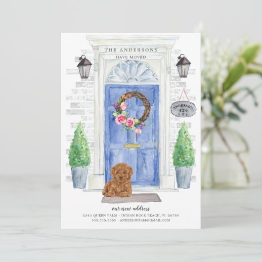 Voorste portieraankondiging portier kaart (Staand voorkant)