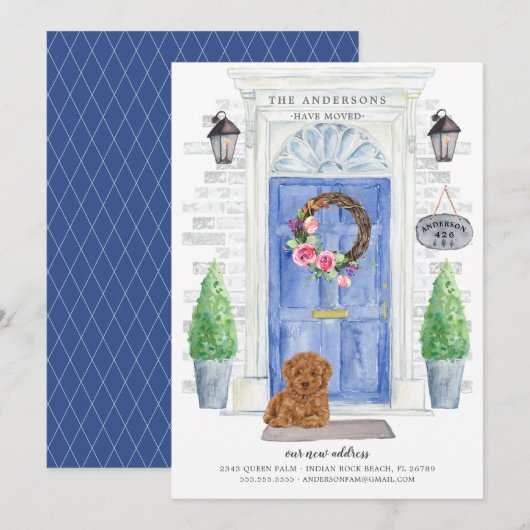 Voorste portieraankondiging portier kaart (Voorkant / Achterkant)