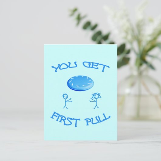Voorste Pull Frisbee Briefkaart (Staand voorkant)