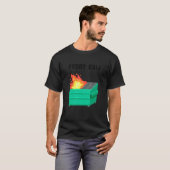 Voorste rij dumpster vuur 8 bit t-shirt (Voorkant volledig)