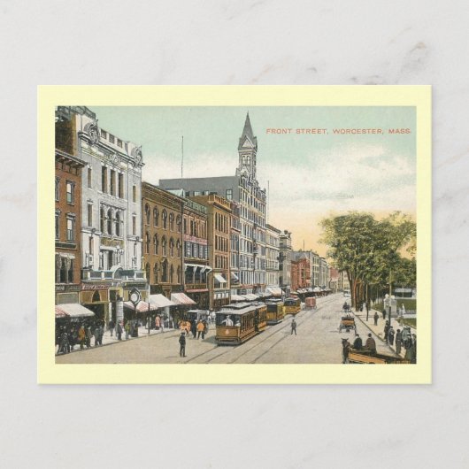Voorste St., Worcester, Massachusetts  Briefkaart (Voorkant)