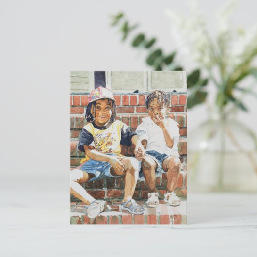 Voorste stap 2002 briefkaart (Staand voorkant)