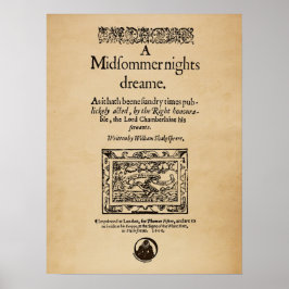 Voorste stuk van de A MidSummer Nights Dream Quart Poster