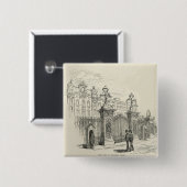 Voorste uitzicht van Buckingham Palace Vierkante Button 5,1 Cm (Voorkant /achterkant)