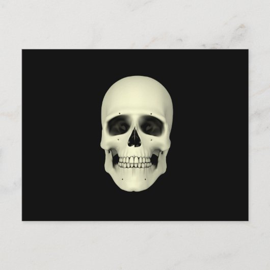 Voorste Uitzicht van de menselijke schedel Briefkaart (Voorkant)