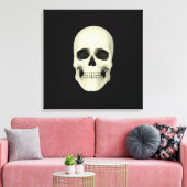 Voorste Uitzicht van de menselijke schedel Canvas Afdruk (Insitu (Woonkamer))