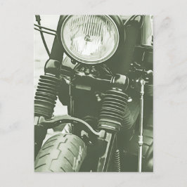 Voorste uitzicht van een foto van een kruiser moto briefkaart