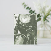 Voorste uitzicht van een foto van een kruiser moto briefkaart (Staand voorkant)