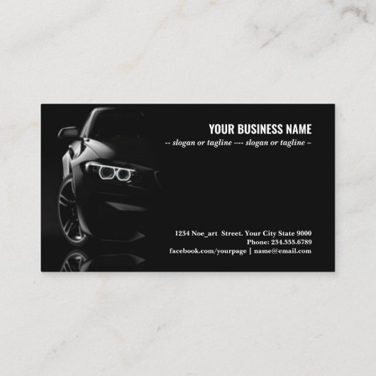 Voorste uitzicht van een generieke en merkloze mot visitekaartje (Achterkant)