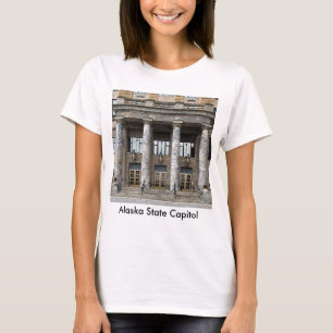 Voorste Uitzicht van het staatskapitaal van Alaska T-shirt