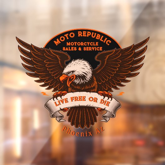 Voorste winkelwinkel voor reparatie van motorfiets raamsticker (Vel 2)