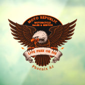 Voorste winkelwinkel voor reparatie van motorfiets raamsticker (Vel 3)