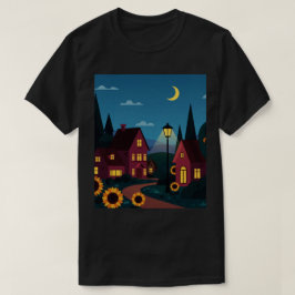 Voorstedelijke buurt 's nachts t-shirt