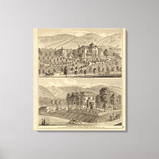 Voorstedelijke verblijfplaats van wielrennen canvas afdruk (Voorkant)