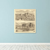 Voorstedelijke verblijfplaats van wielrennen canvas afdruk (Insitu (Houten vloer))