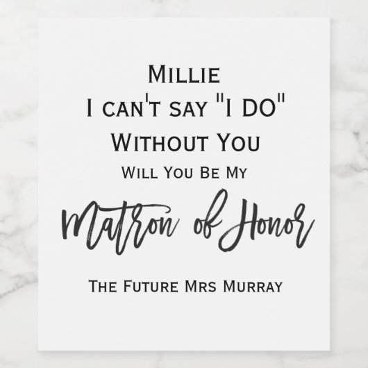 Voorstel aan uw directrice van Honor Wine Label Wijn Etiket (Enkel label)