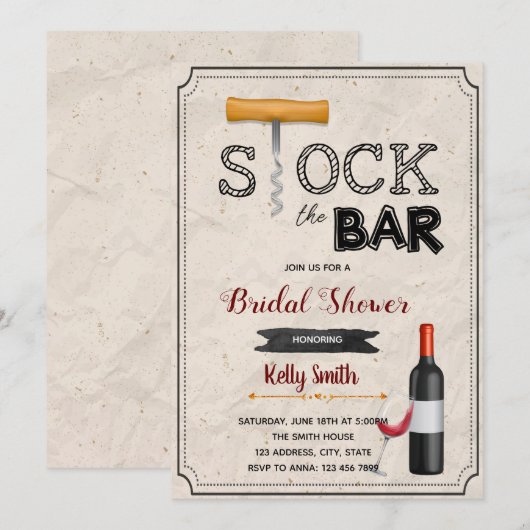 Voorstel de uitnodiging voor de schroefschroef van (Voorkant / Achterkant)