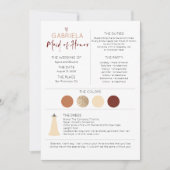 Voorstel en informatie voor bruidsmeisje van eer (Voorkant)