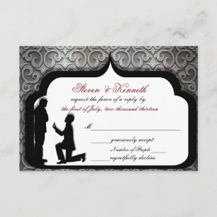 Voorstel Gay Wedding/Ceremony RSVP-kaarten Kaart