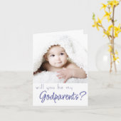 voorstel-Godparent | Eenvoudige klassieke scriptfo Kaart (Gele Bloem)