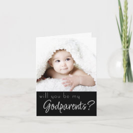 voorstel-Godparent | Navy Blue Multi Photo Kaart