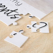 voorstel-Godparent | Zwart script op witte foto Legpuzzel (Zijkant)