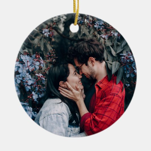 Voorstel koppelen Fotoversiering & persoonlijk ber Keramisch Ornament (Voorkant)