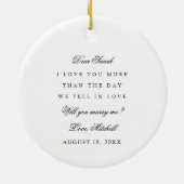 Voorstel koppelen Fotoversiering & persoonlijk ber Keramisch Ornament (Achterkant)