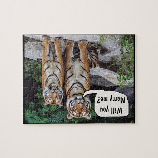 Voorstel legpuzzel tijgers kat bruiloft (Horizontaal)