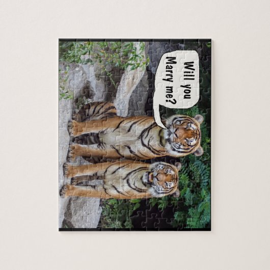 Voorstel legpuzzel tijgers kat bruiloft (Verticaal)