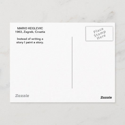 Voorstel, Mario Keglevic Art Briefkaart (Achterkant)