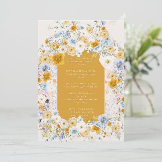 VOORSTEL VAN BLOEMENMEISJE (Staand voorkant)