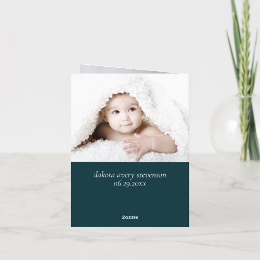 voorstel van Godmoeder | Navy Blue 2 Foto Wordt u Kaart (Achterkant)