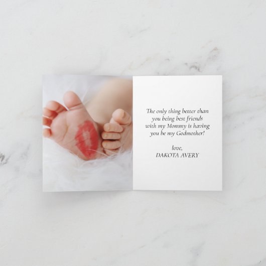 voorstel van Godmoeder | Navy Blue 2 Foto Wordt u Kaart (Binnen)