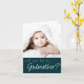 voorstel van Godmoeder | Navy Blue 2 Foto Wordt u Kaart (Gele Bloem)