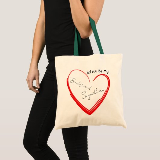Voorstel voor bruidsmeisje Bachelorette-feestbudge Tote Bag (Voorkant (product))