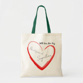 Voorstel voor bruidsmeisje Bachelorette-feestbudge Tote Bag (Voorkant)