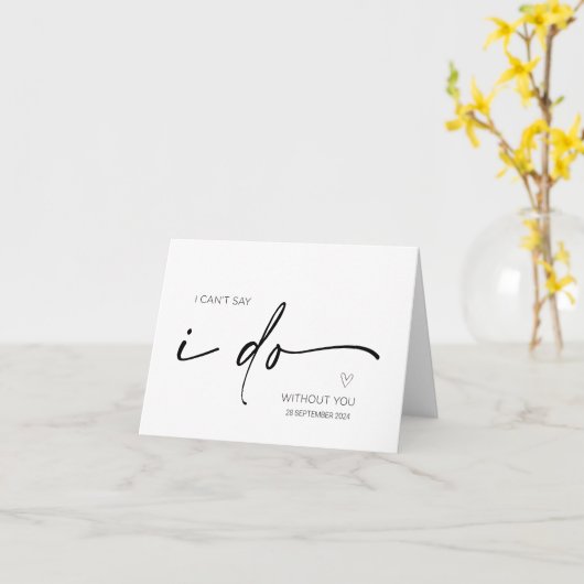 Voorstel voor bruidsmeisje Ere-juffrouw vraagt bru Kaart (Gele Bloem)